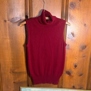 Lord & Taylor Red Cashmere Sweater Tank